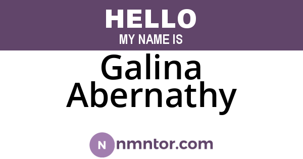 Galina Abernathy