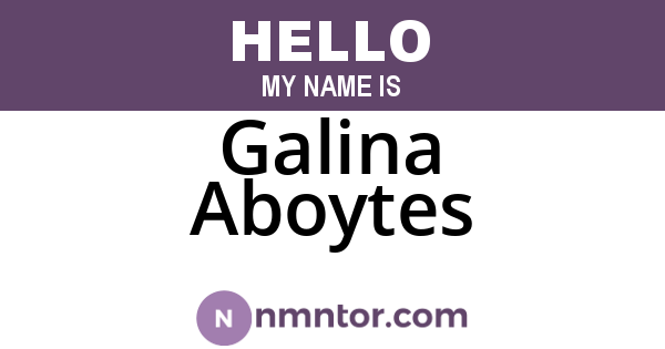 Galina Aboytes