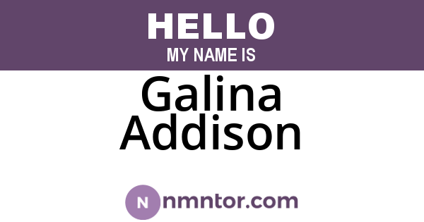 Galina Addison
