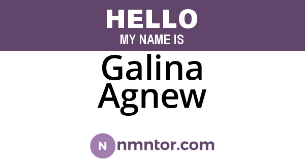 Galina Agnew