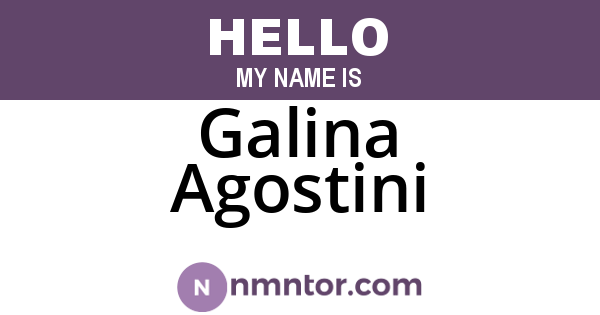 Galina Agostini