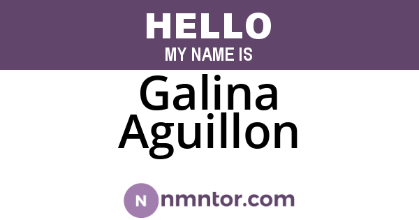 Galina Aguillon