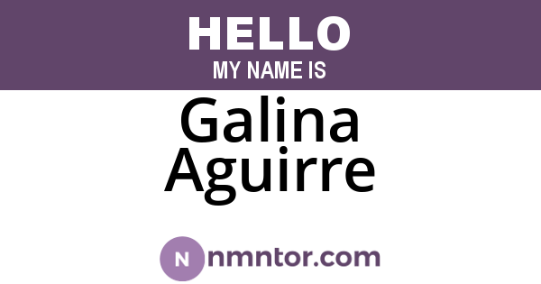 Galina Aguirre