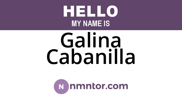Galina Cabanilla