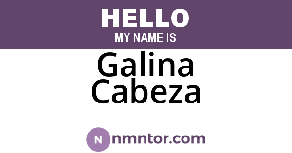 Galina Cabeza