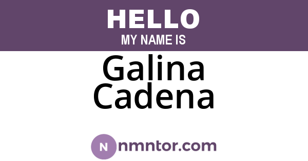 Galina Cadena