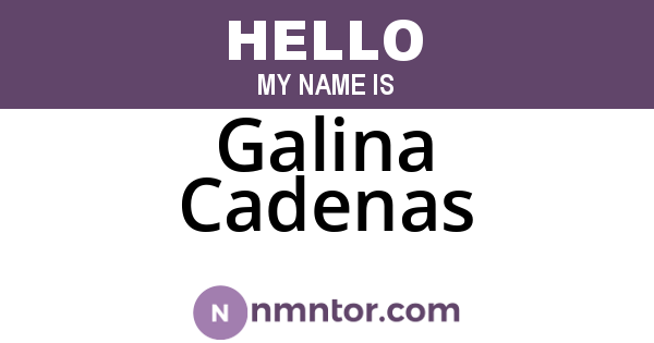 Galina Cadenas