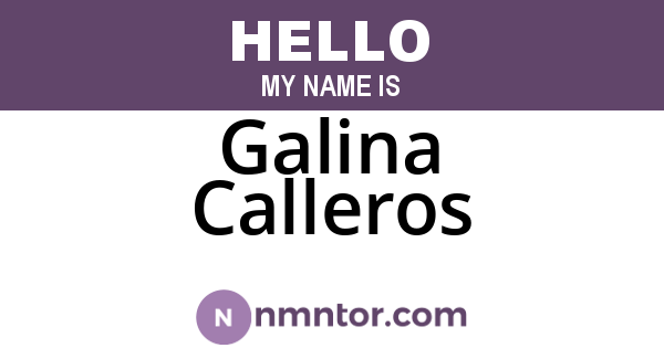 Galina Calleros