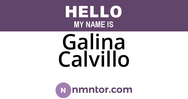 Galina Calvillo