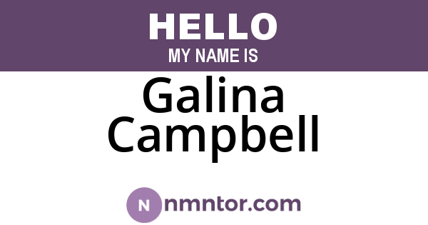 Galina Campbell