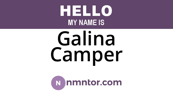 Galina Camper