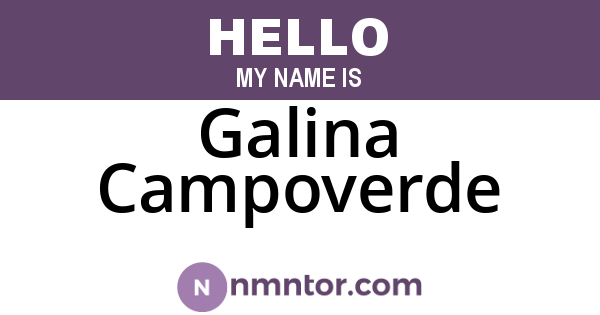 Galina Campoverde