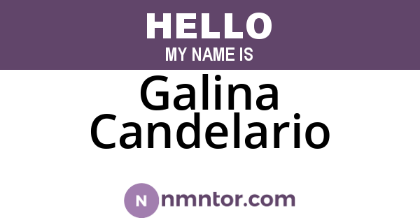 Galina Candelario