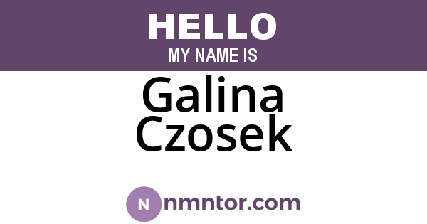 Galina Czosek
