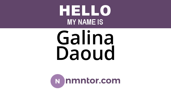 Galina Daoud