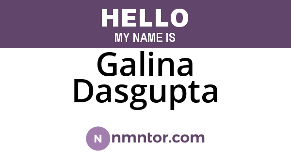 Galina Dasgupta