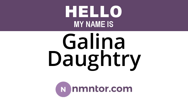 Galina Daughtry