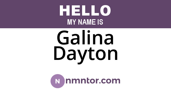 Galina Dayton