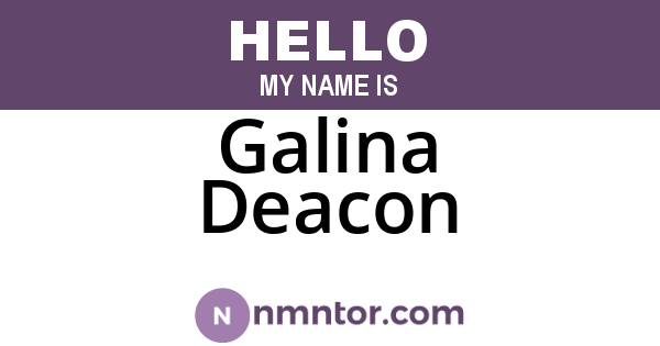 Galina Deacon