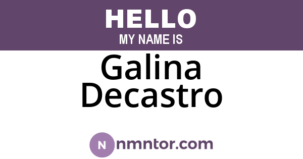 Galina Decastro