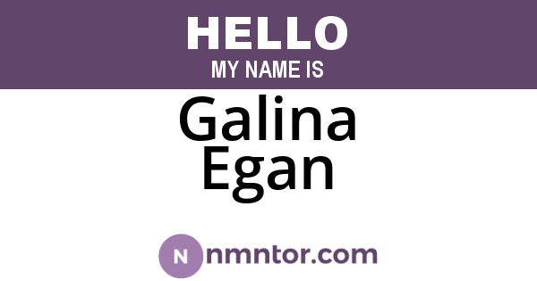 Galina Egan
