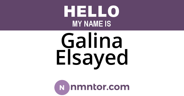 Galina Elsayed