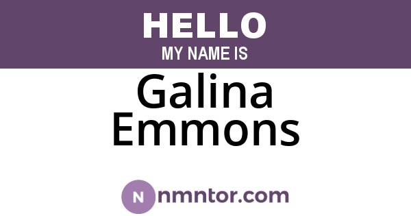 Galina Emmons