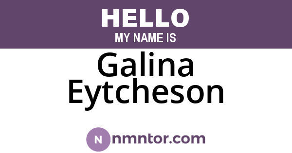 Galina Eytcheson