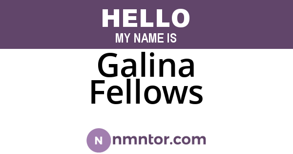 Galina Fellows