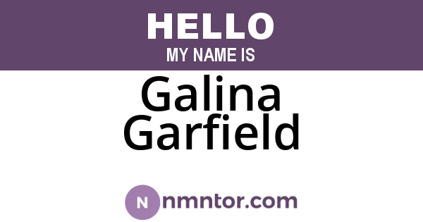 Galina Garfield