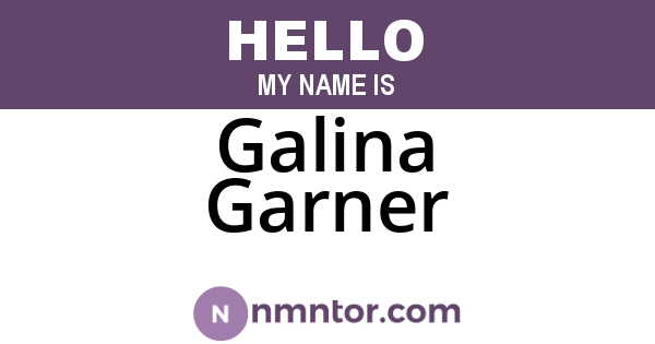 Galina Garner