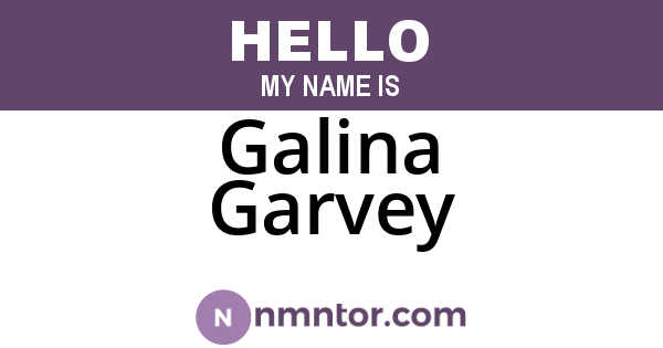 Galina Garvey