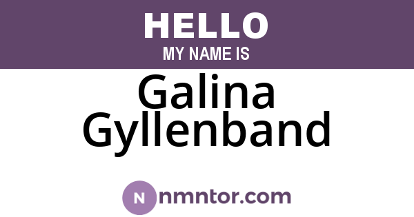 Galina Gyllenband
