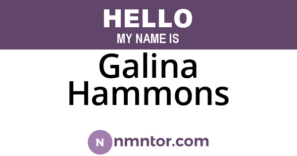 Galina Hammons