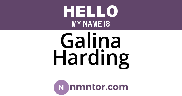 Galina Harding