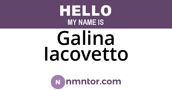Galina Iacovetto