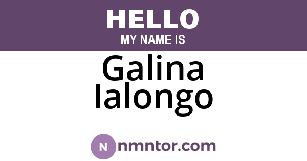 Galina Ialongo