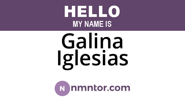 Galina Iglesias