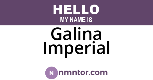 Galina Imperial