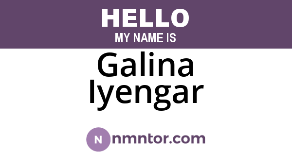 Galina Iyengar
