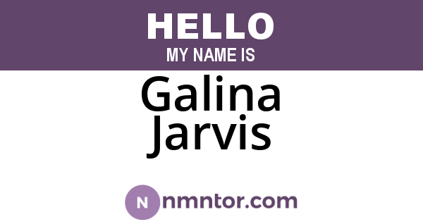 Galina Jarvis