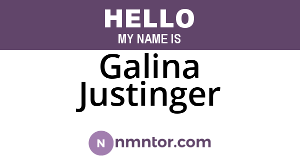 Galina Justinger