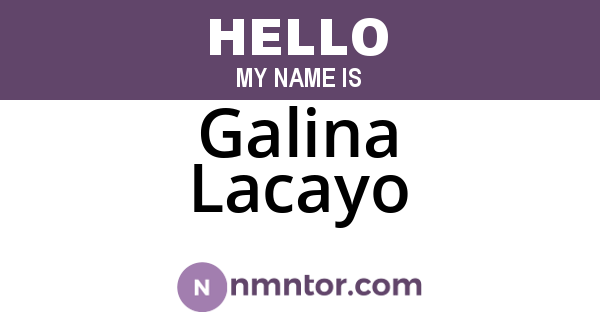 Galina Lacayo