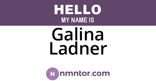 Galina Ladner