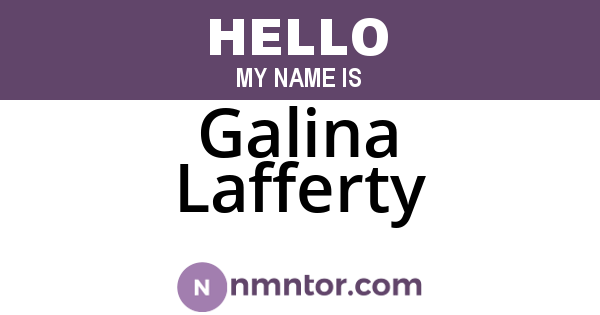 Galina Lafferty