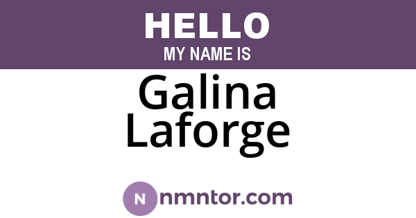 Galina Laforge
