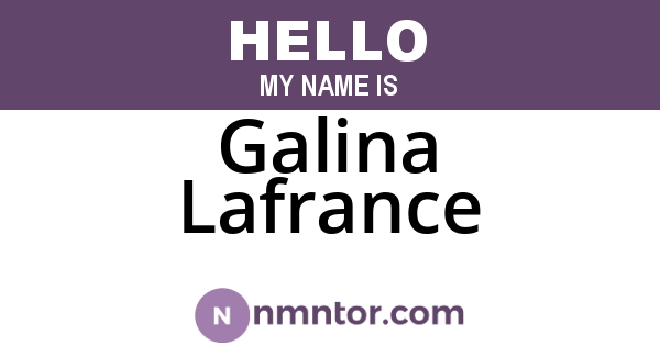 Galina Lafrance