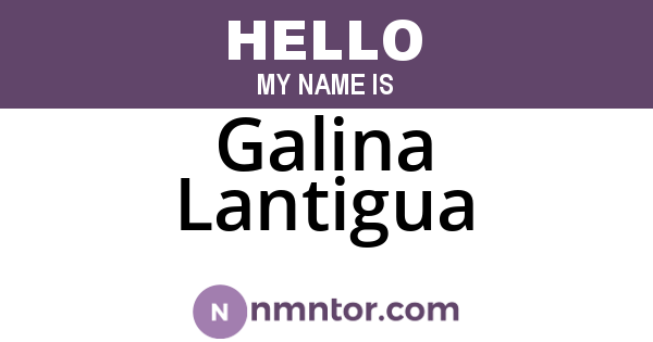 Galina Lantigua