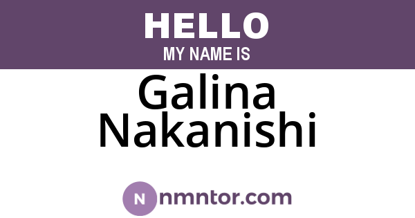 Galina Nakanishi