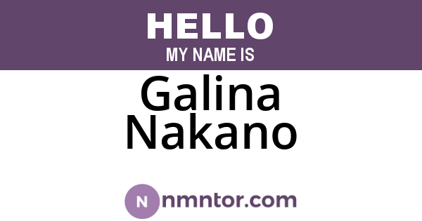 Galina Nakano